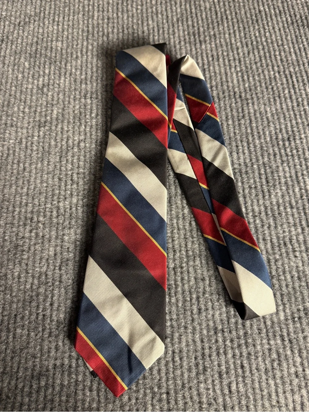 Polo Ralph Lauren Striped Silk Tie in Navy, Red, Black and Gold
